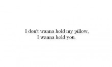 I don't wanna hold my pillow, i wanna hold you.jpg